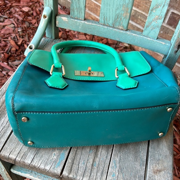 KATE SPADE Colorblock Emerald Satchel Catherine St. Joanie Green Leather 💚 - Picture 16 of 16